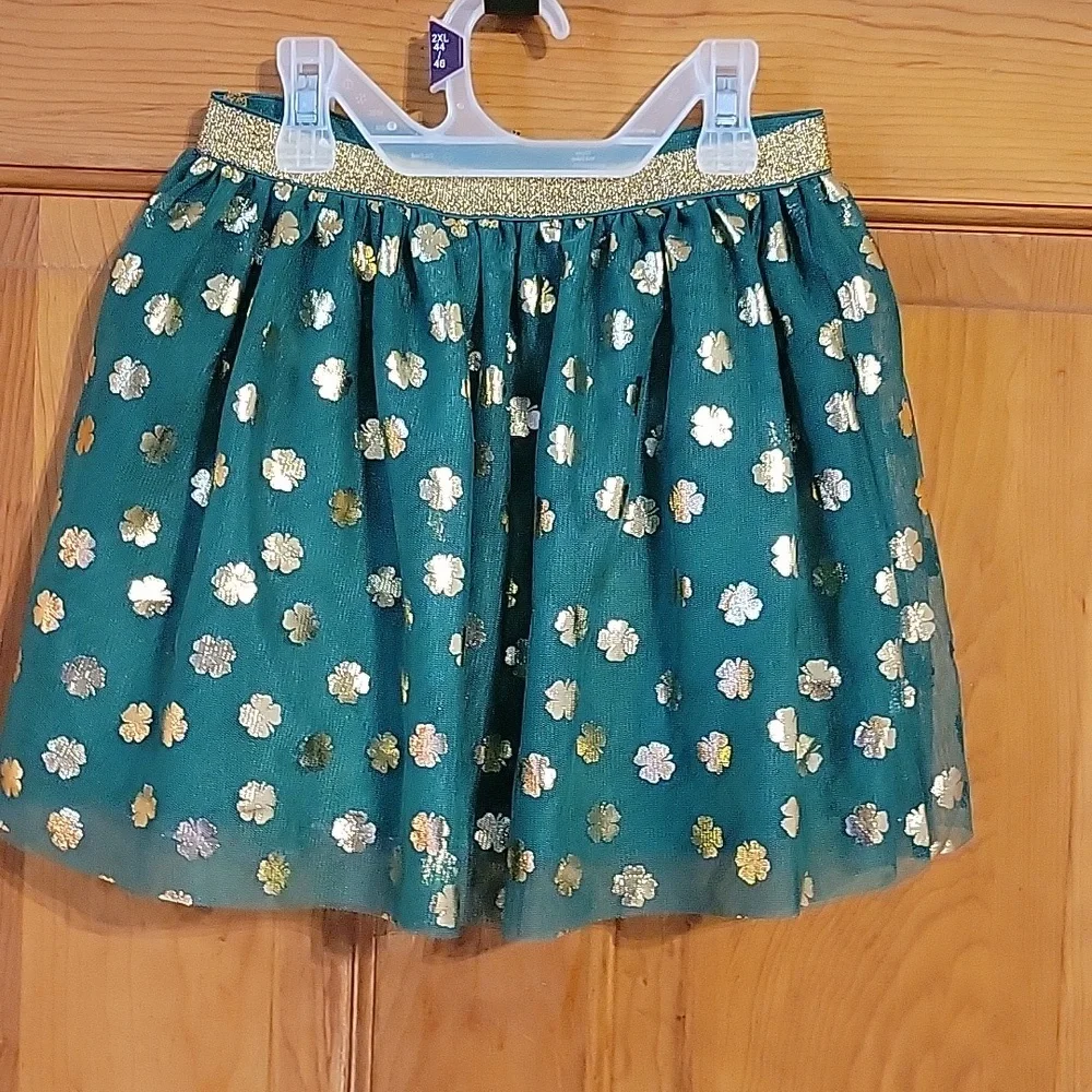 NWT Girls Way to Celebrate St. Patrick day skirt. This is green and gold. - Picture 7 of 7